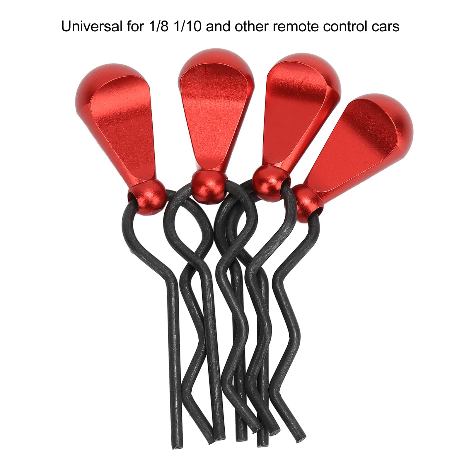 RC Car Accessories for 1/10 50Pcs Shell Body Clips Pins Housing Latch R Buckles Fixed RC Crawler for Buggy Drift Model Car Parts(Silver)