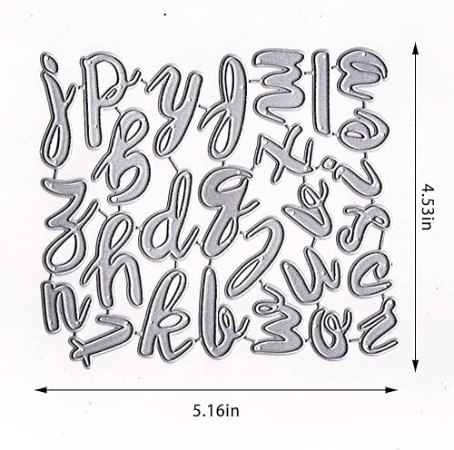 Miniatura 2 de Hying Troqueles del alfabeto para hacer tarjetas, letras de graduación de graduación, troqueles de corte del alfabeto, para álbumes de recortes,