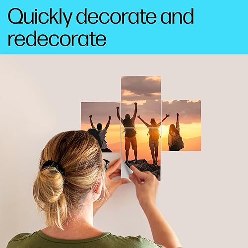 Miniatura 9 de HP Calcomanías fotográficas de 4 x 6 pulgadas, 25 hojas autoadhesivas, fácilmente reposicionables, adhesivos fotográficos mate. Imprimir, despegar y