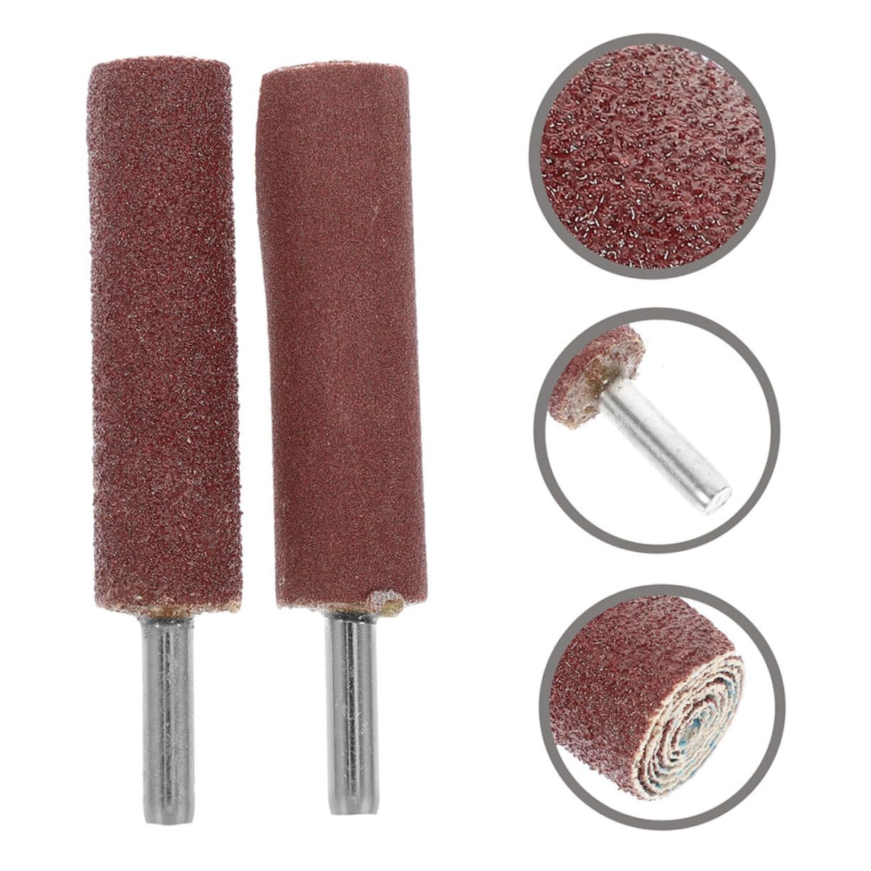 Zerodeko 1 Set Di Mole Abrasive A Lamelle: Tamburo Di Carta Vetrata A Grana 80/240 Con Gambo Da 6 Mm Per Rettifica Di Precisione E Finitura Superficiale - Testa Di Lucidatura Cilindrica