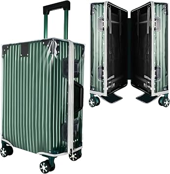 30" Thicken Clear Luggage Cover with Zipper, Clear PVC Suitcase Covers for Luggage, Waterproof Dustproof Anti-scratch Travel Luggage Cover Protector Suitcase