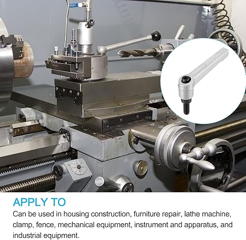 Miniatura 9 de METALLIXITY Mango de sujeción ajustable (M5 x 0.787 in), 5 unidades, mango de nivel de trinquete de botón macho de metal, para equipos de la