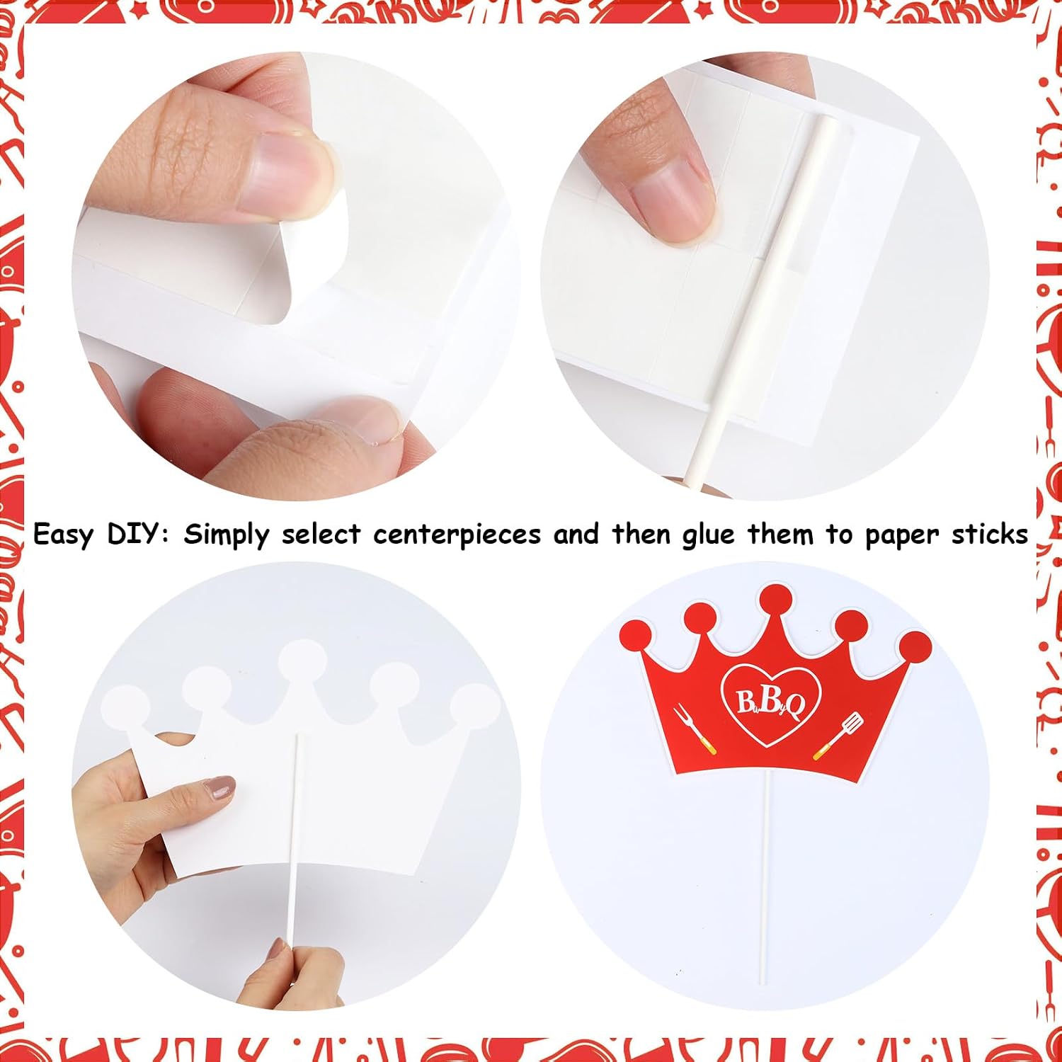 Bbq Baby Shower Decorations Photo Props Set 24pcs Red White Baby q Baby Shower Photo Decor Summer Barbeque Baby Shower Party Picnic Party Yard Gender Reveal Bbq theme Party Decoration Outdoor