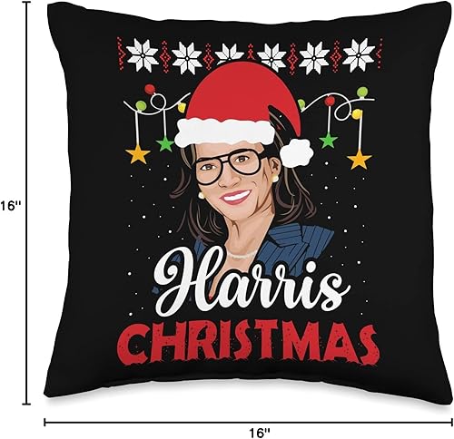 Miniatura 6 de Harris Christmas Kamala VP Vice President Funny Harris - Almohada de Navidad, 18 x 18 pulgadas, multicolor