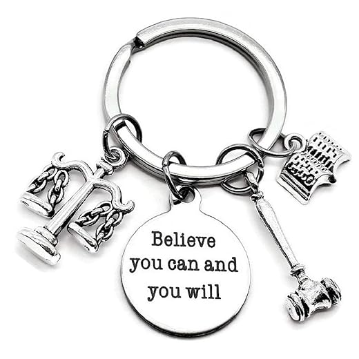Scale of Justice Lawyer Keychain, Lawyer Attorney Keychain, Justice Gavel, Law Book, Justice Keychain, Law Student Gift, Lawyer Gift, Gavel and Scales of Justice Gift, Lawyer Graduation Key Ring
