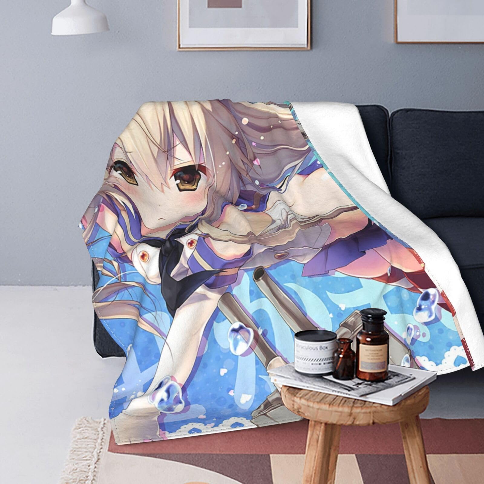 Amazon｜ブランケット 毛布 もうふ 艦これ 島風 連装砲ちゃん ミニスカ 