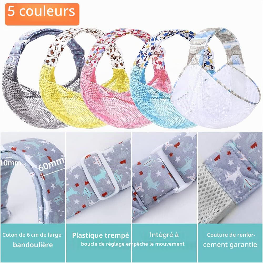 Écharpe de portage respirante pour bébé, Écharpe réglable pour bébé, Écharpe de portage pour bébé, Séchage rapide, Tissu en maille 3D, Sangles d'épaule épaisses, Élastique pour l'été, Piscine