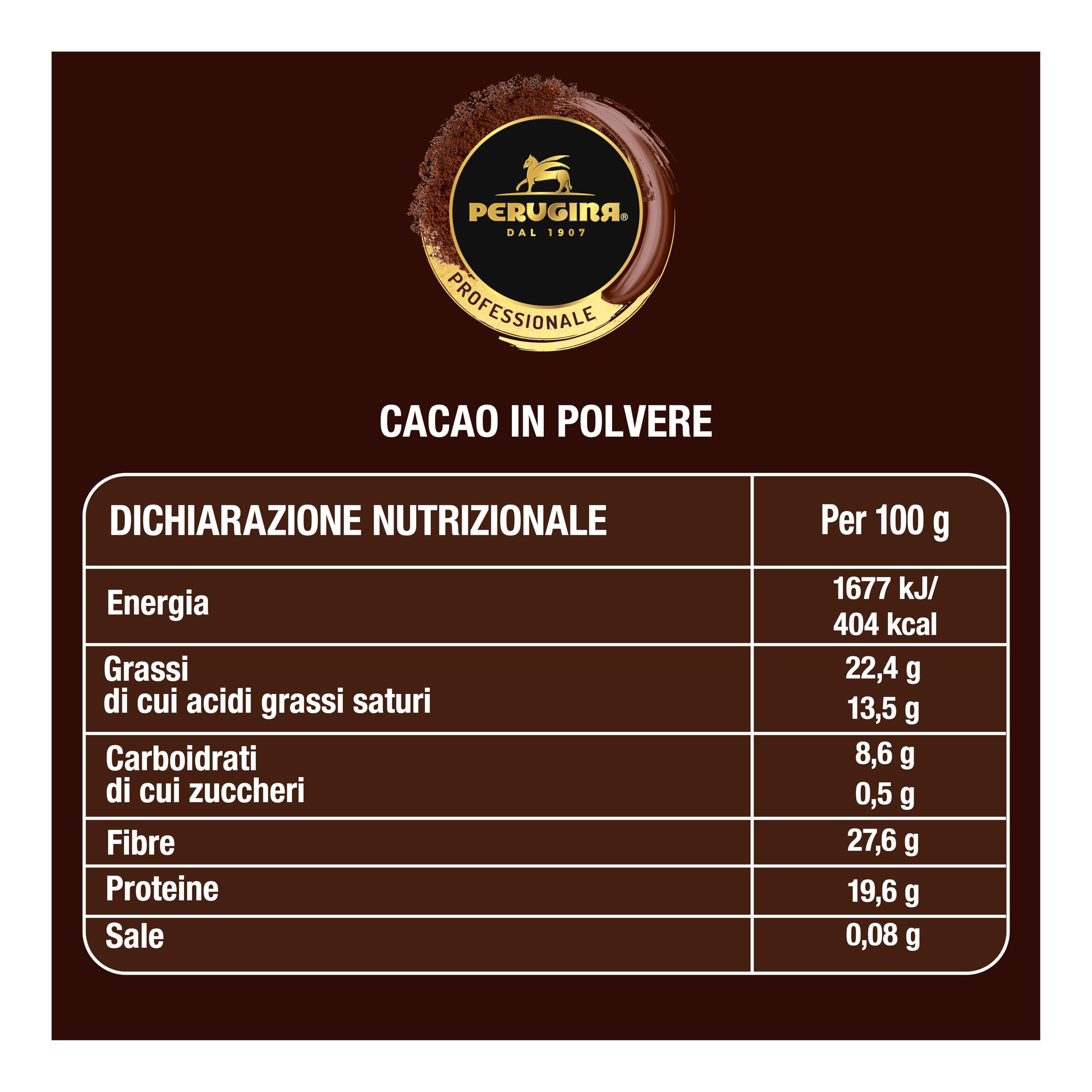 PERUGINA Cacao in Polvere, Busta 1kg