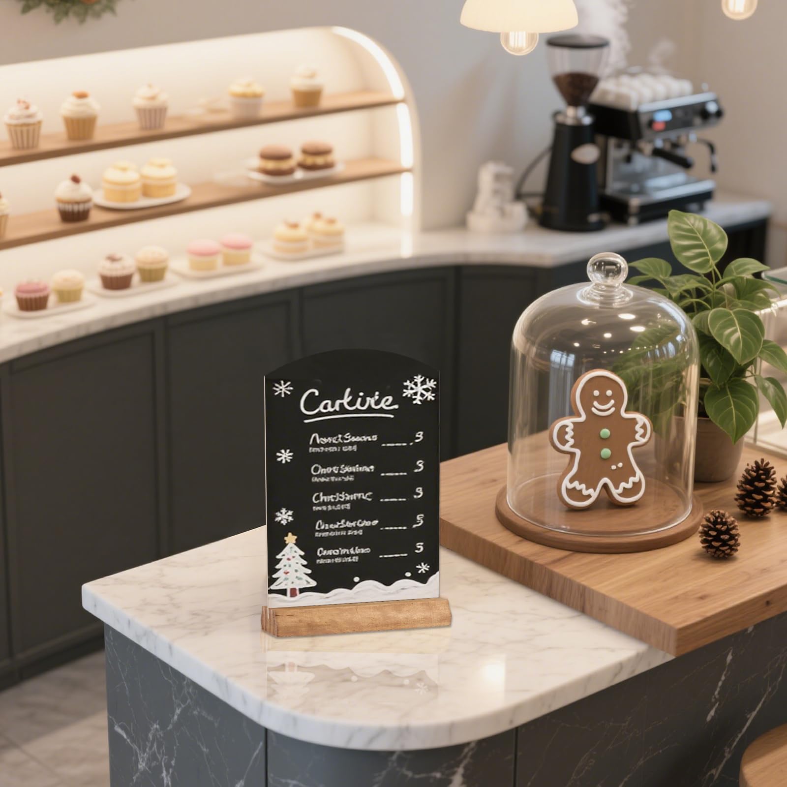Kreidetafel, A4, doppelseitig, mit Ständer, Menü-Tafel, für Hochzeit, Restaurant, andere Veranstaltungen, 5 Stück