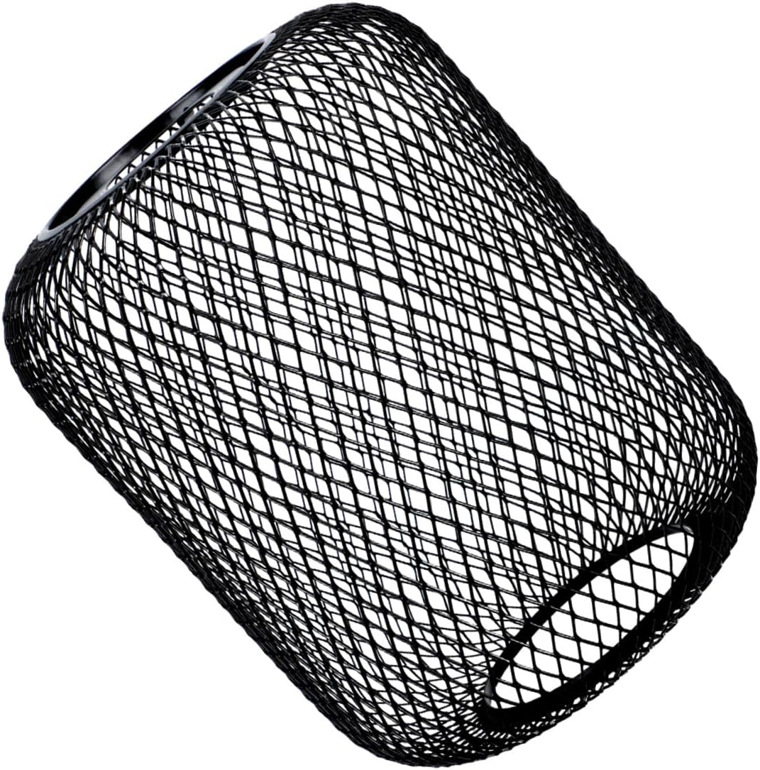 Modern Iron Mesh Lampshade Hollow Ceiling Light Cover Easy to Install Pendant Fixture for Home Bedroom Living Room Hotel Decor Black