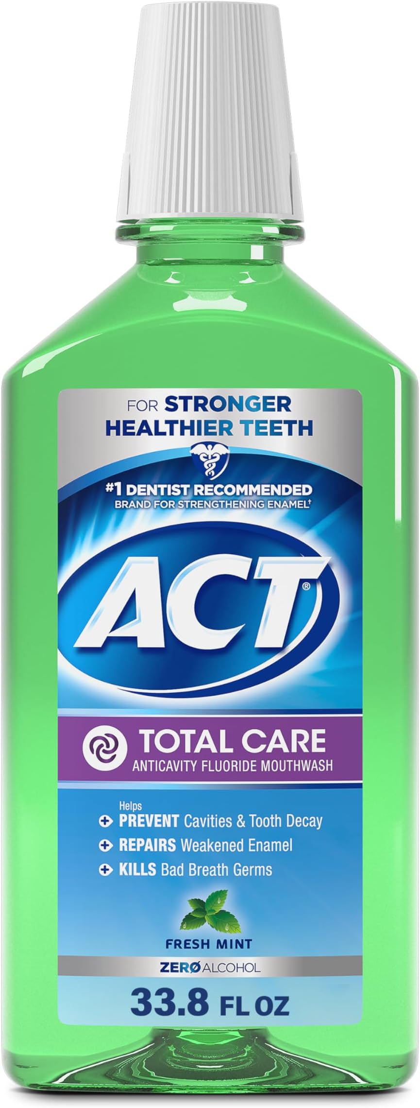 Total Care Zero Alcohol Anticavity Fluoride Mouthwash 33.8 fl. oz. Fresh Mint