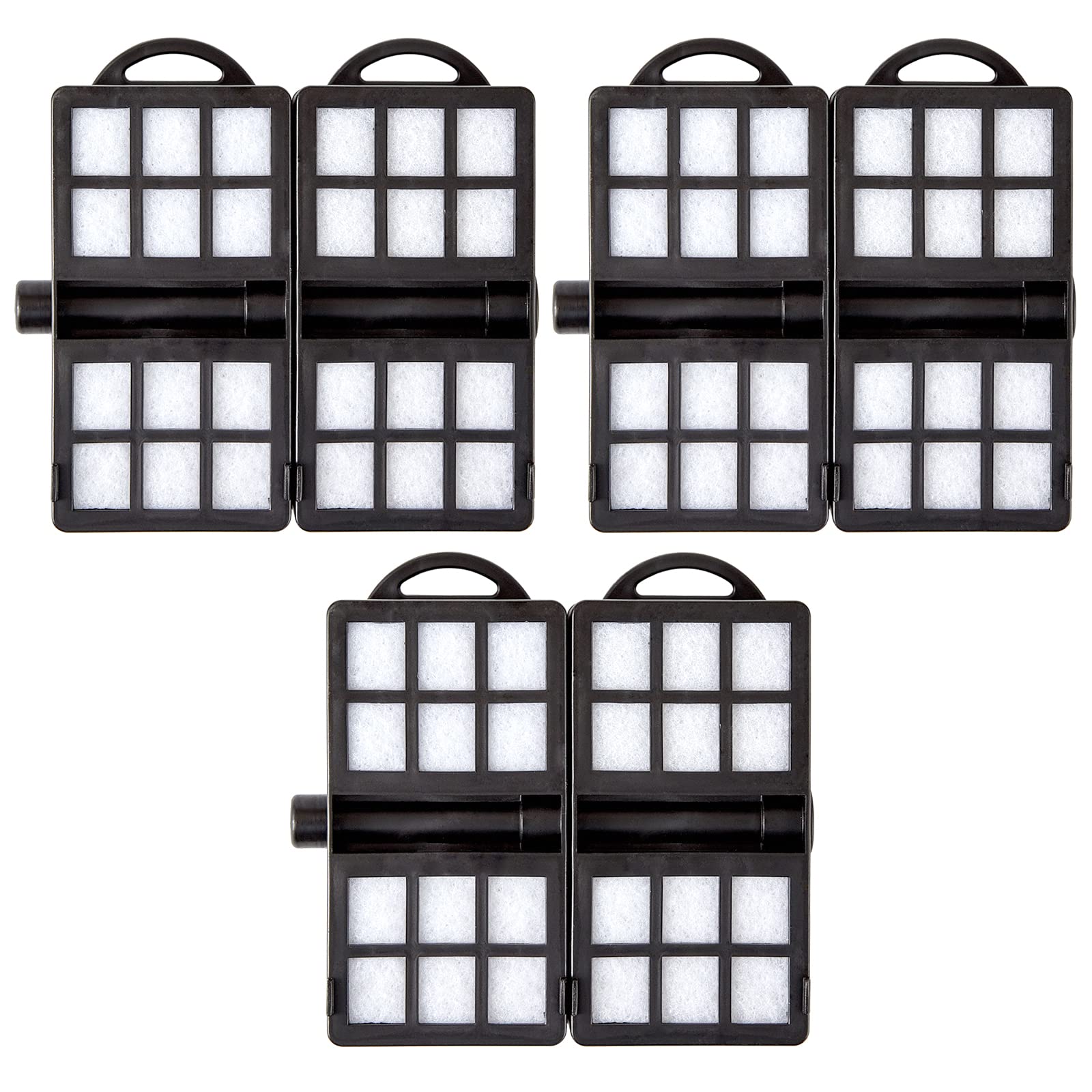 LAQUAL Replacement Fish Tank Filter Cartridges, Suitable Aquarium Filter (30-50 Gal), 3 Sets (2pcs as a Set), White