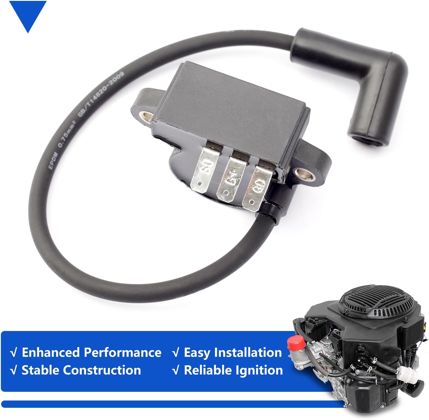 24 584 52 24-584-89-S 24 584 63-s 24-584-90-S DSAI Ignition Coil 24-755-172-S 24-755-173-S fit for Kohler CH740 CV740 SV735 SV740 GT1554 Engine 32-707-01-S 24-584-64-S 24-584-53-S 24-584-49-S