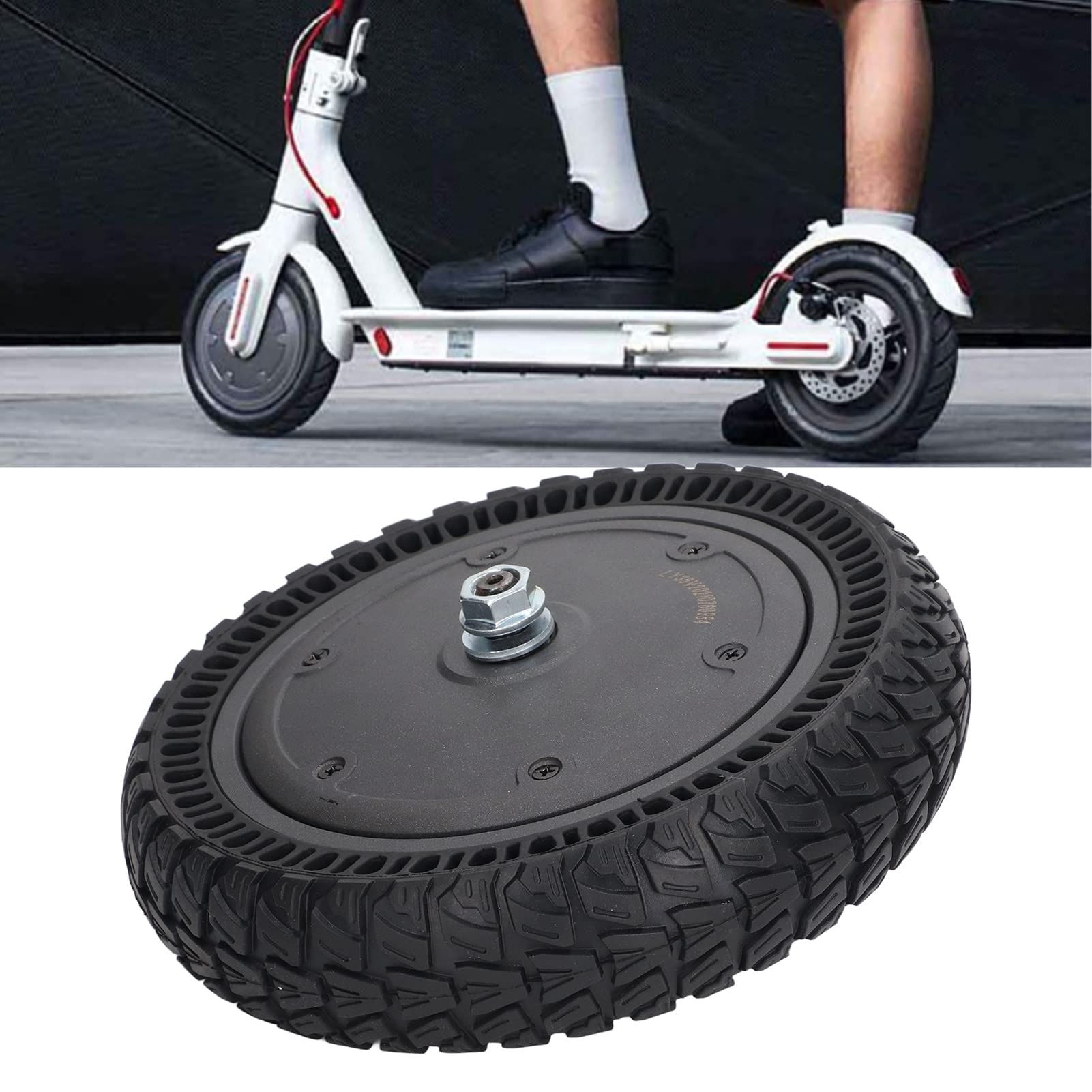 Moteur de Moyeu de Trottinette Électrique pour Xiaomi M365 1S Lite Série 8,5 Pouces Scooter Électrique, 36V 250W Pneu de Roue de Moteur de Scooter Électrique Antidérapant Absorption des Chocs