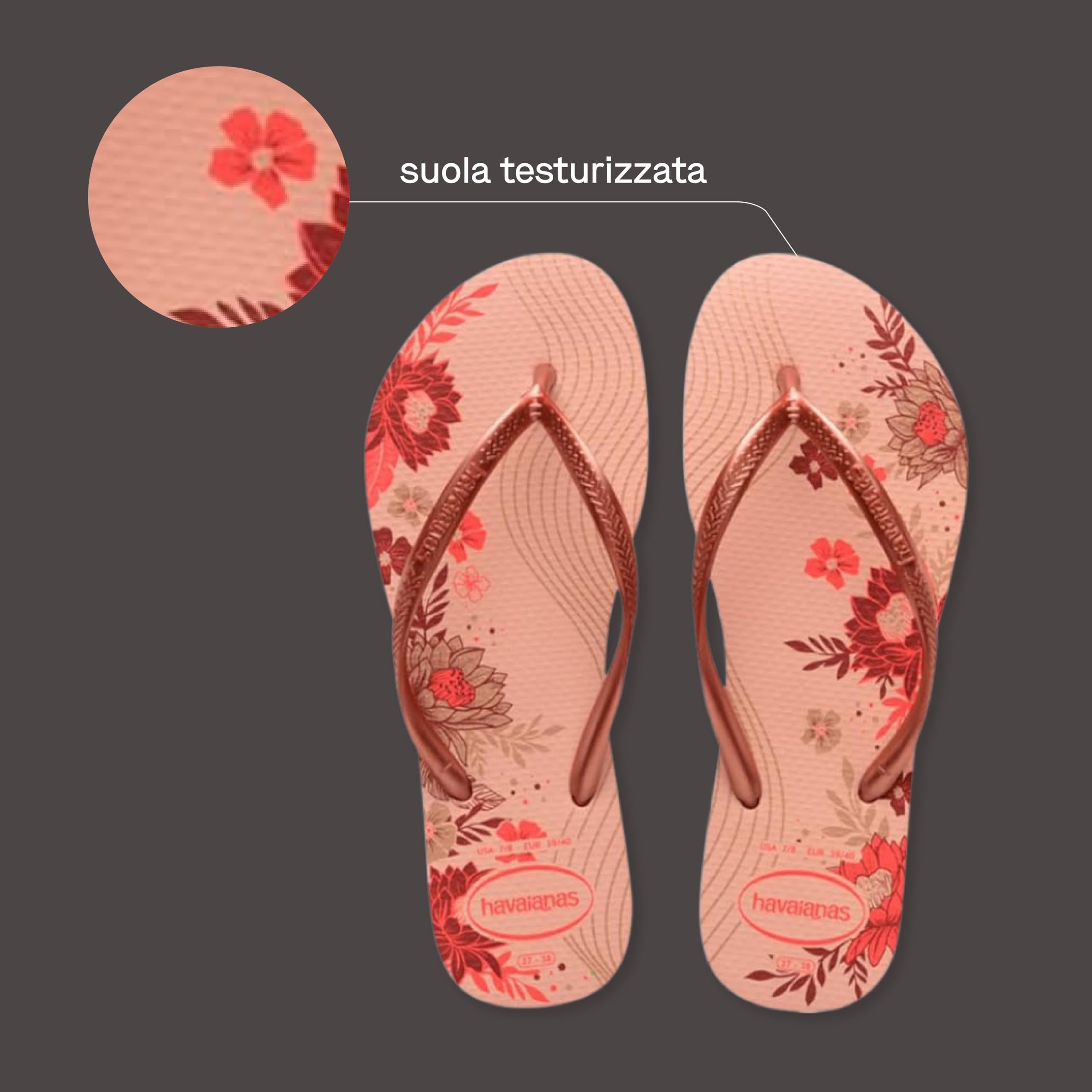 Havaianas - Slim Organic, Infradito da Donna Eleganti, Resistenti e Versatili con Suola Antiscivolo, Donna