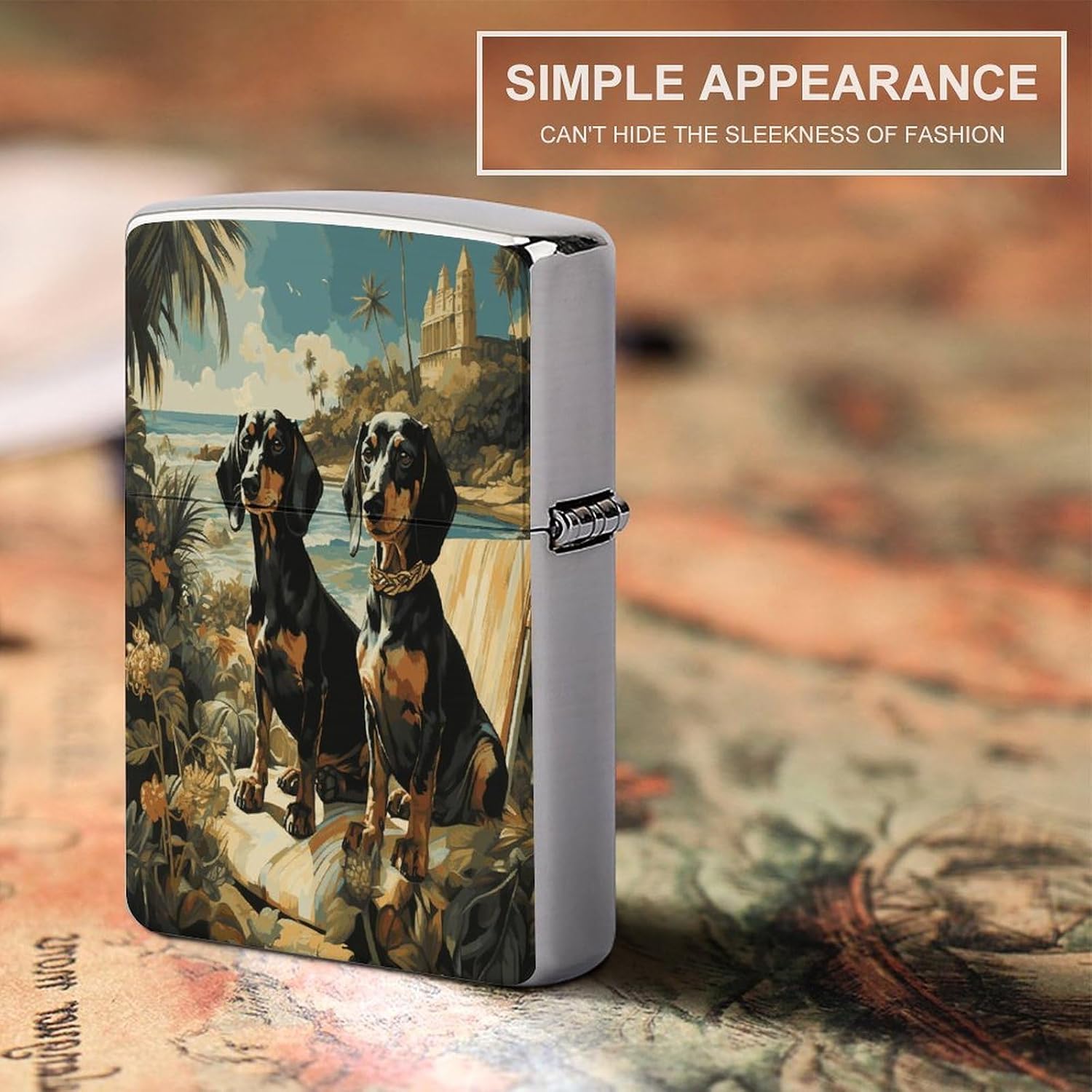 Dachshund Dog Bento Lighter Case Cover Metal Lighter Case