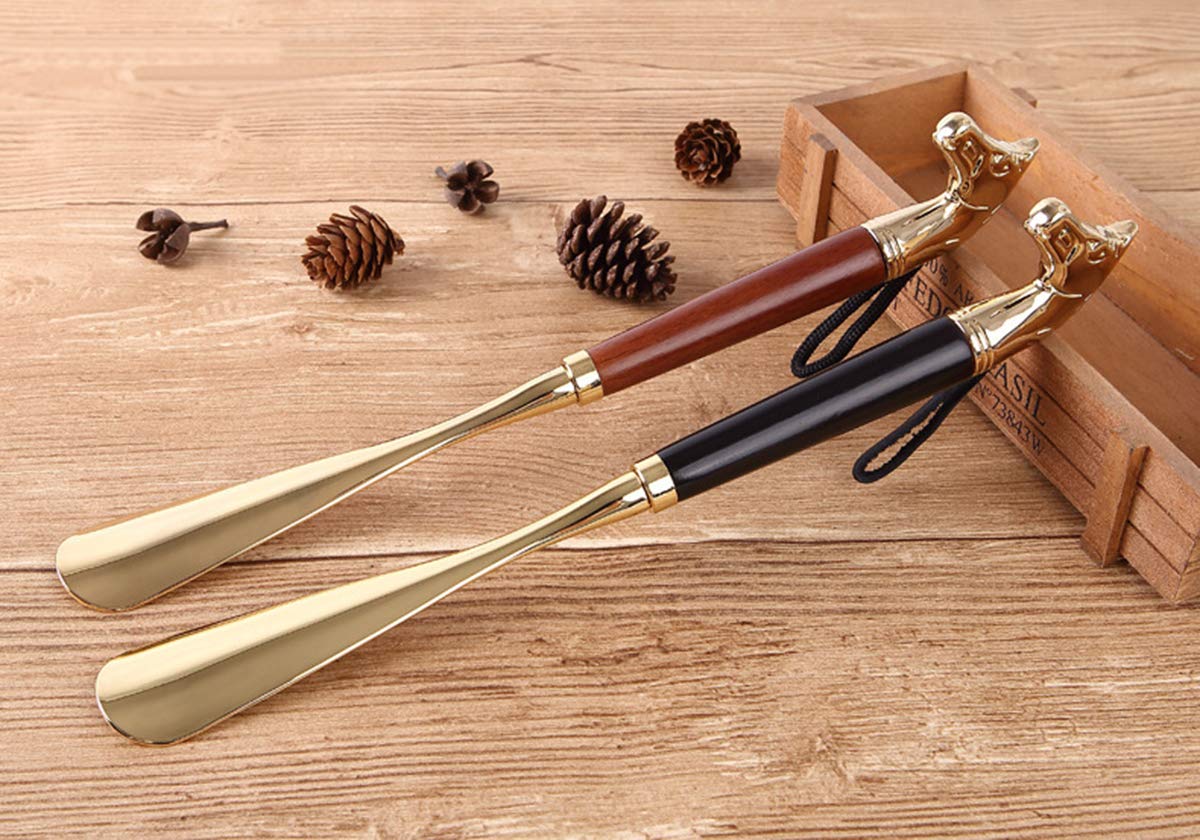 calzador, Calzador de alto grado, calzador mango largo metal y madera