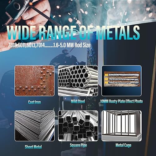 Miniatura 2 de Soldador ARC, 200Amp 110V Soldador inversor IGBT con pantalla LCD, se adapta a equipo de varilla de soldadura de 0.165 in con accesorios herramientas