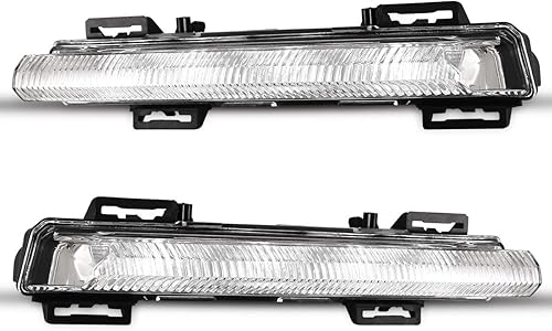 AUTOWIKI 1 par de luces LED de circulación diurna izquierda derecha DRL lámpara antiniebla compatible con Mercedes Benz W204 W212 Clase C Clase E