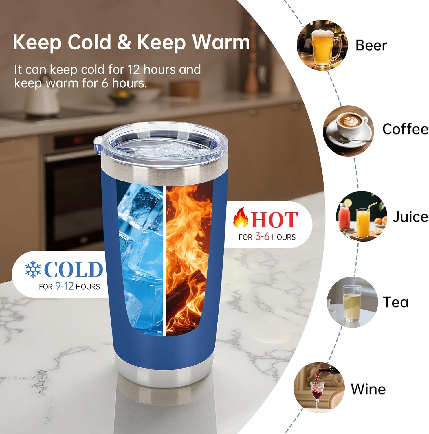 IEOVIEE 32 Pack, 20oz Stainless Steel Bulk Tumblers with Lids and Straws, Double Wall Insulated Travel Coffee Mug, Durable Powder Coated Tumbler Bulk Cup for Cold and Hot Drinks(Mixed color) - Image 6