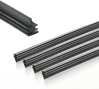 5PLUSWIPER 26 Inch Wiper Blade Refills (4 Pack) - Universal Rubber Strips, Teflon-Coated Natural Rubber for Boneless Wipers, All-Weather Durable