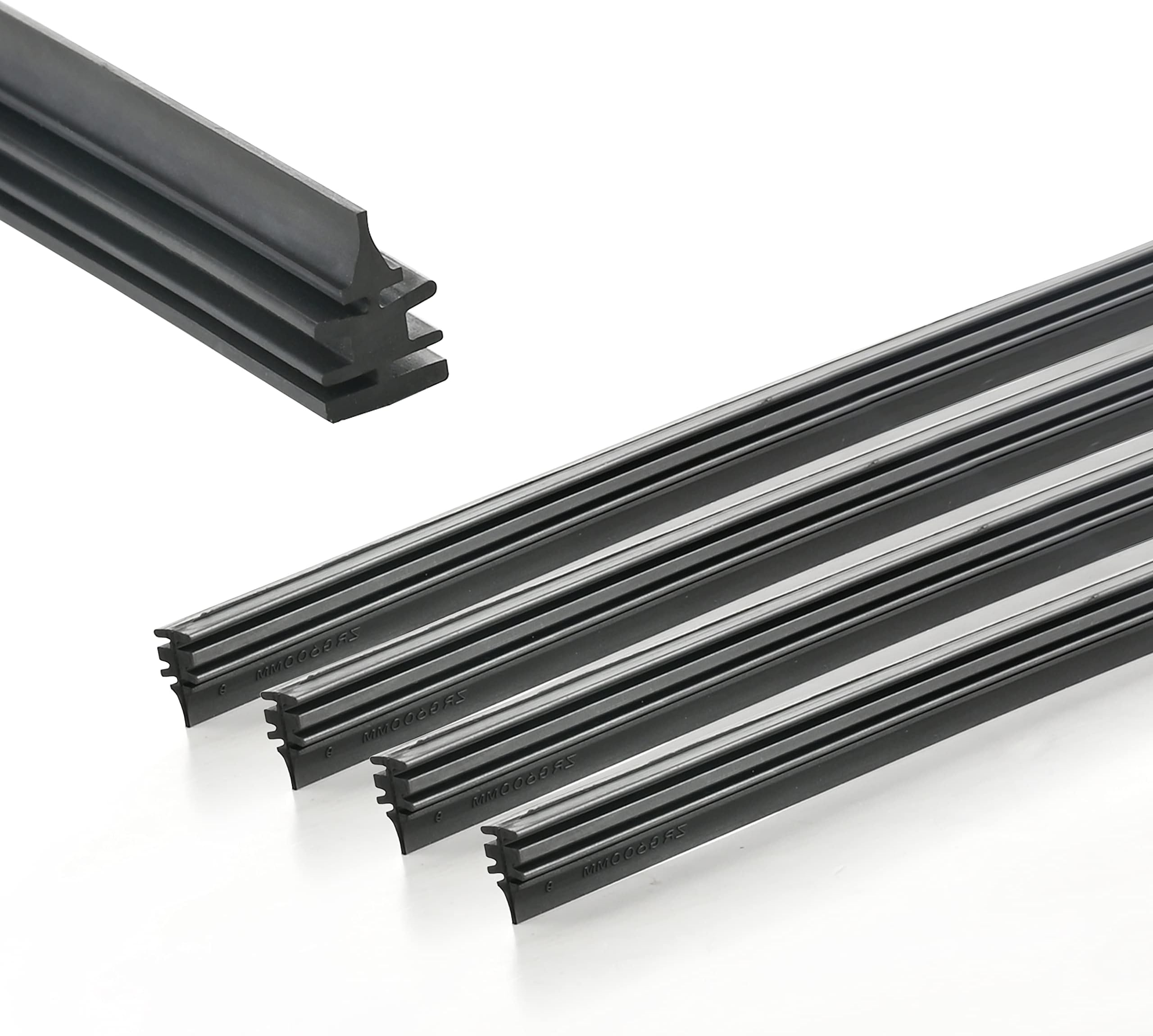 5 PLUS 26 Inch Windshield Wiper Refills (Pack Of 4), Automotive Replacement Windshield Wiper Blade Refills, 26 inch Adjustable Size of the Universal Wiper Rubber Refills