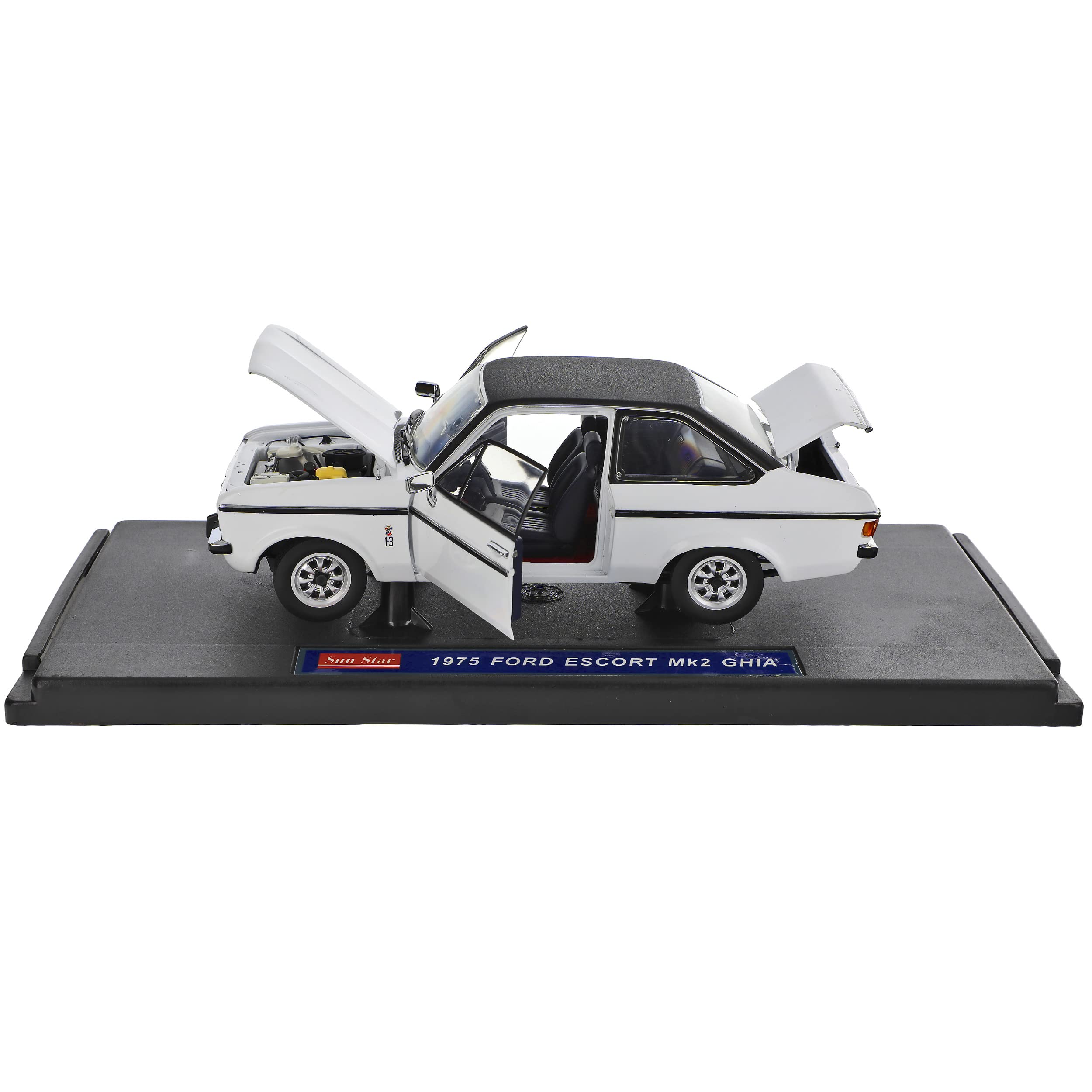 F*o*r*d Escort Coupe GHIA Weiss 2. Generation 1974-1980 1/18 Sun Star Modell Auto