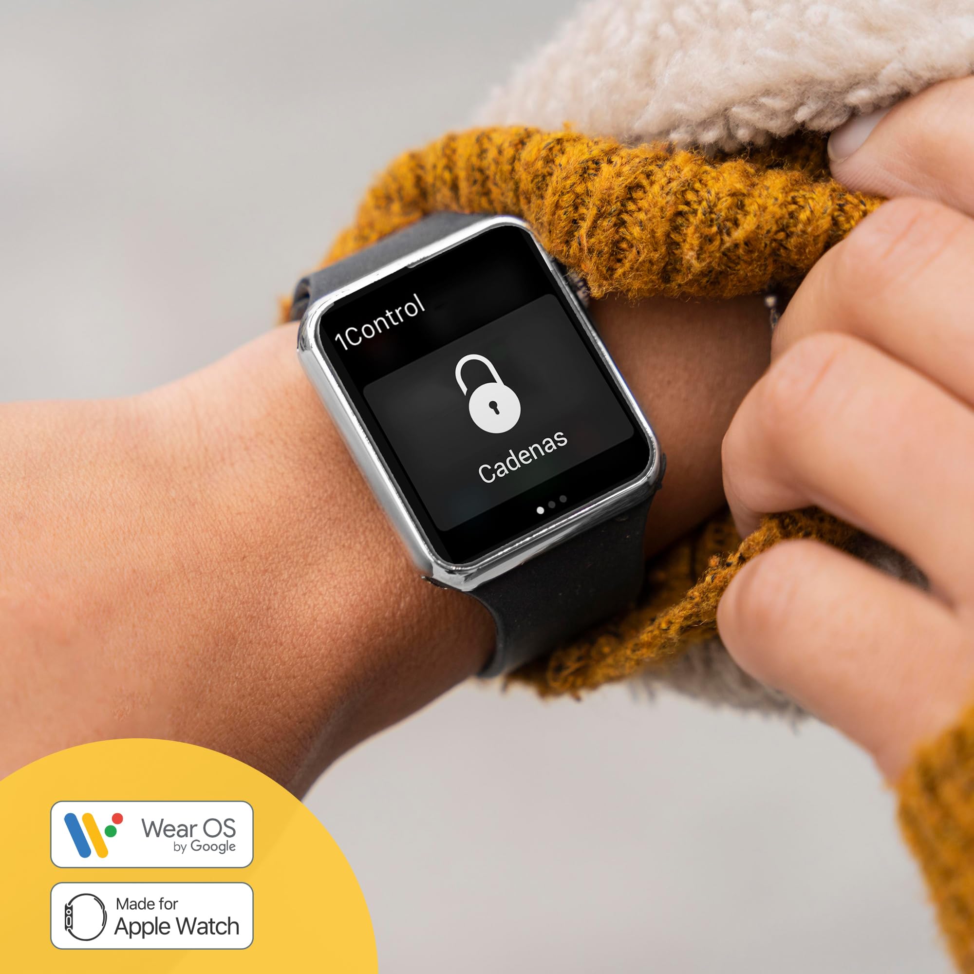 1Control LOCO, Cadenas Bluetooth Intelligent, Corps Renforcé en Aluminium, Batterie d'une durée de vie jusqu'à 180 jours, Résistant aux Intempéries, Certification IP67, Compatible avec iOS et Android