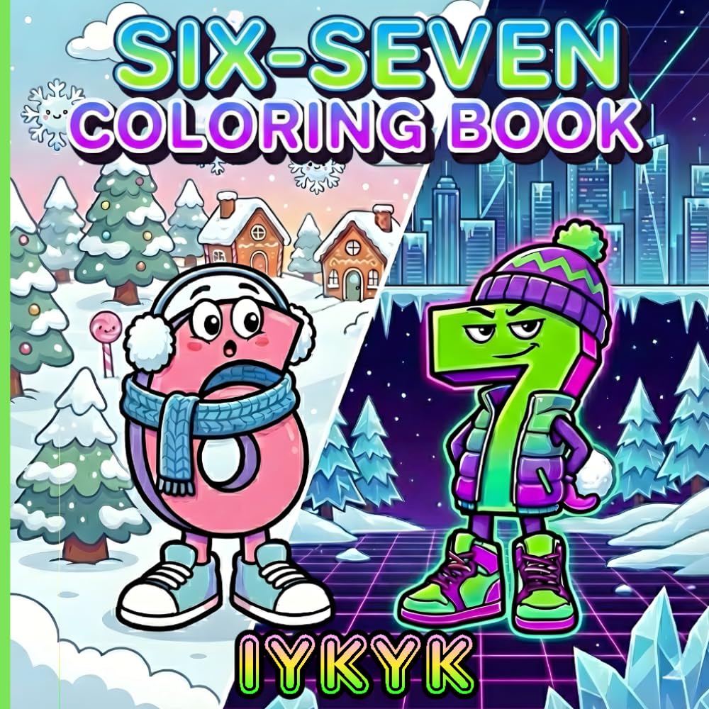 67 Coloring Book: The Ultimate Winter Prank Edition | 40+ Pages of Six Seven Viral Style Fails & Hilarious Holiday Scenes for Kids, Tweens & Teens | Black Backed Pages (67 Viral Meme Activity Books)