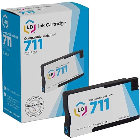 Amazon.com: LD Cartucho de tinta remanufacturado de repuesto para HP 711  CZ130A (cian) : Productos de Oficina