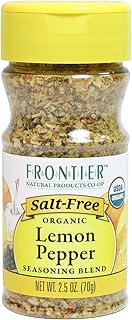 Frontier Salt Free Organic Seasoning, Lemon Pepper, 2.5 Ounce