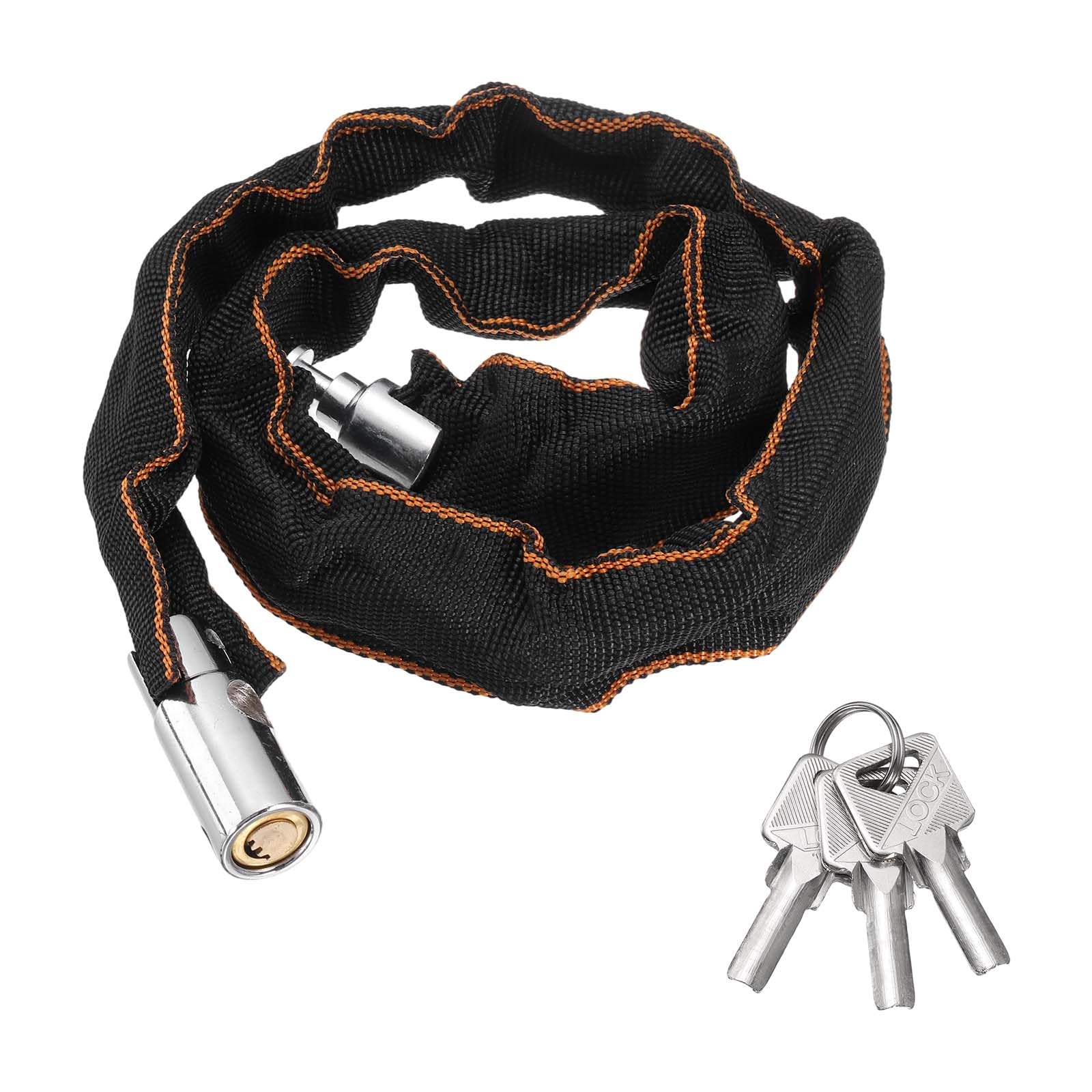 PATIKIL Bike Chain Lock, (80 cm, Black) (1 Pcs), Manganese Steel Anti-Theft Bicycle Chain Round Lock with Keys, Suit for - Bike/Motorcycle/Scooter/Truck