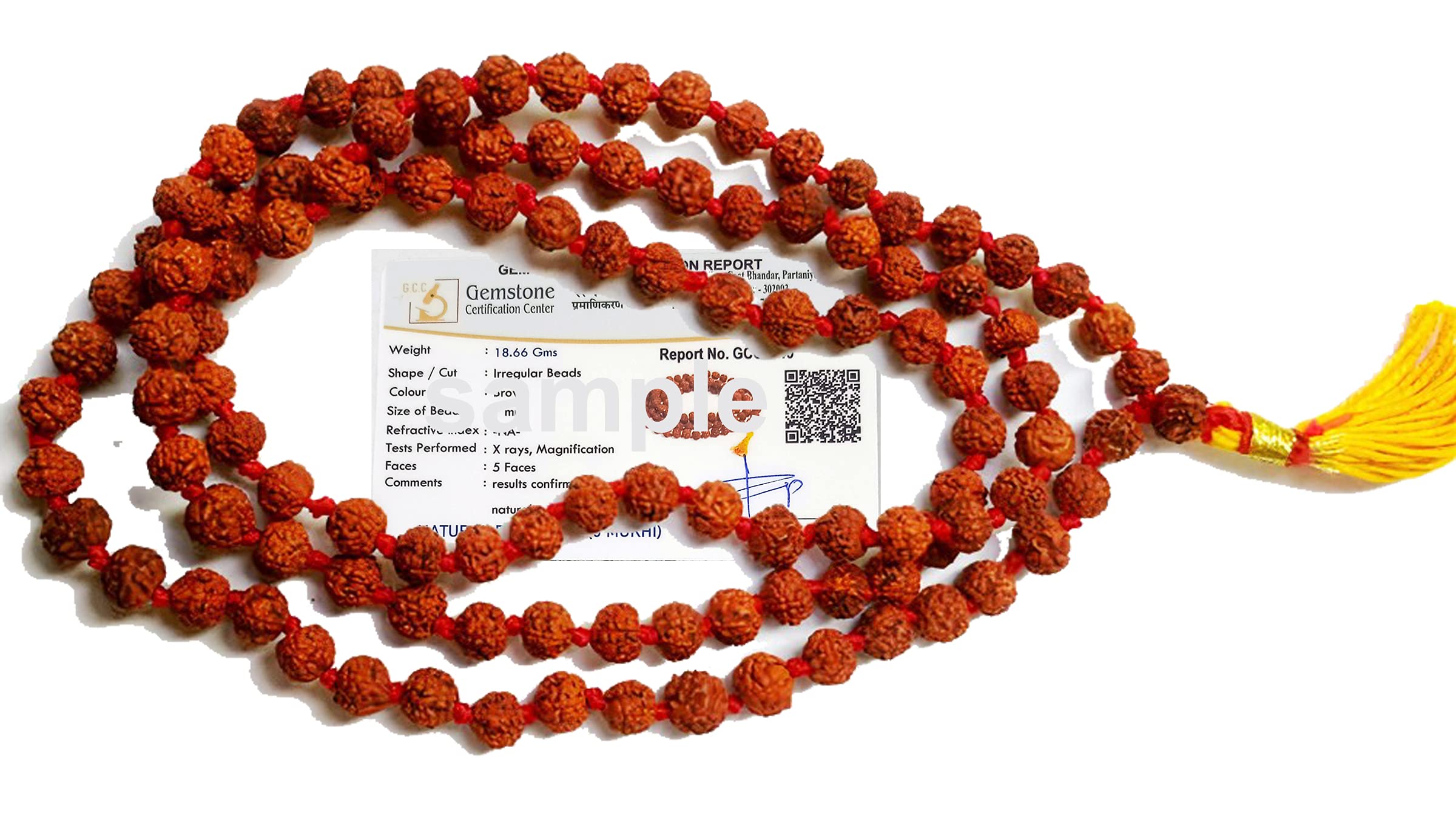 Vado 5 Mukhi Rudraksha Mala - Authentic & Certified -6
