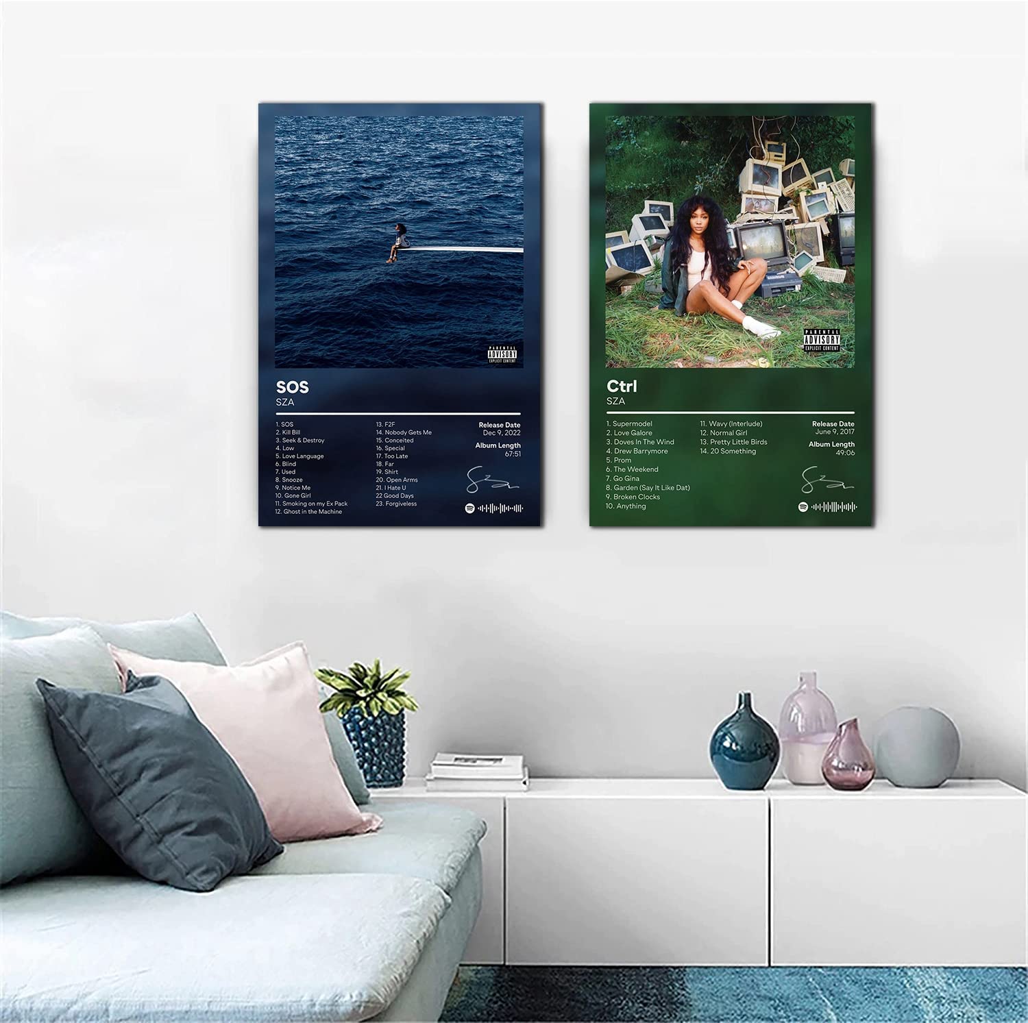 SZA Ctrl Album Canvas Poster Waterdicht 40x60 Cm - HD Muurkunst Unframed