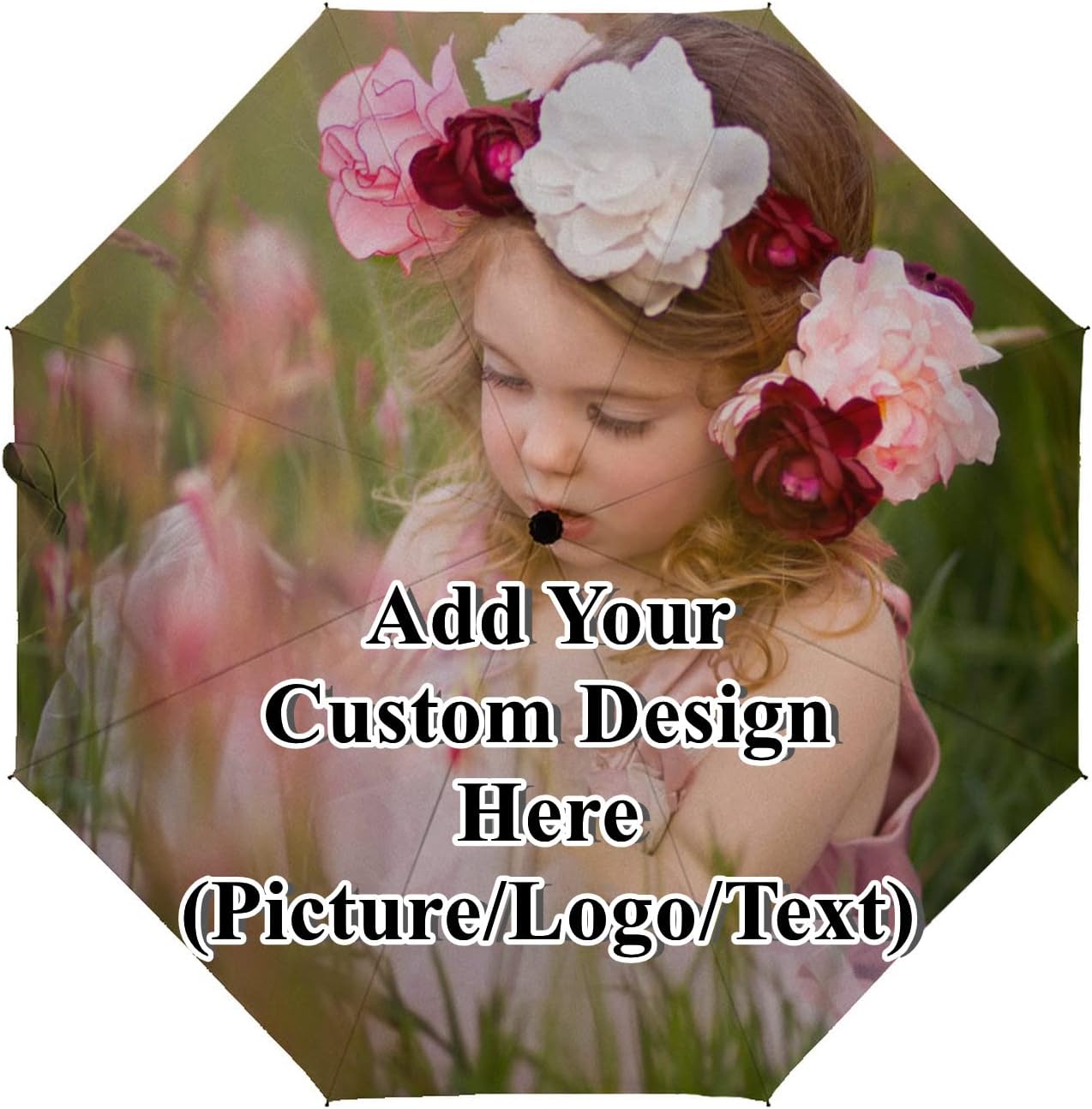 Custom Umbrellas Personalized Umbrella with Pictures - Automatic Foldable Design for Rain/Sunny, Travel, Gift