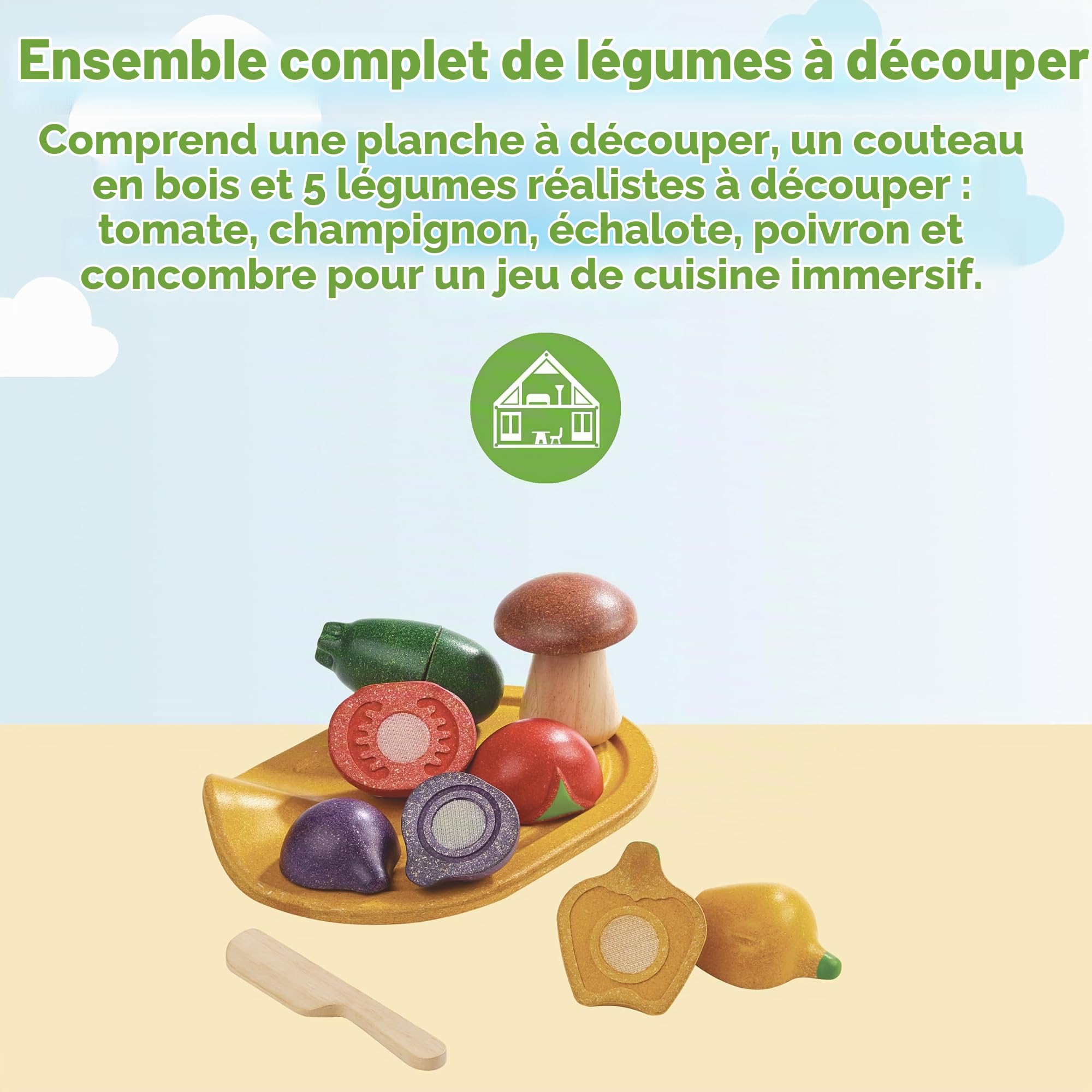 Plantoys - Pt3601 - Jeu D'imitation - Cuisine - Assortiment De Légumes, Bois