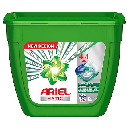 Ariel Matic 4in1 PODs Detergent Pack 32 ct -for Top & Front load washing machine only