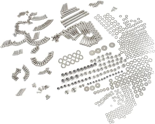 Kit de pernos de acero inoxidable pulido reemplazo de sujetador para Yamaha Banshee YFZ350 667 Pcs