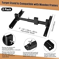 Vista 2 de Shappy 30 soportes para objetivos de disparo, 2 bases ajustables con 20 blancos de tiro de papel, silueta de cartón, 8 clips grandes de 2.4 pulgadas