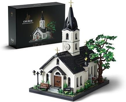 Nifeliz Church Building Set for Adults, Vintage Countryside Building Model Toy with Detailed Interior, Ideal for Display and Home Decor Gift 3,116 PCS, NF10310