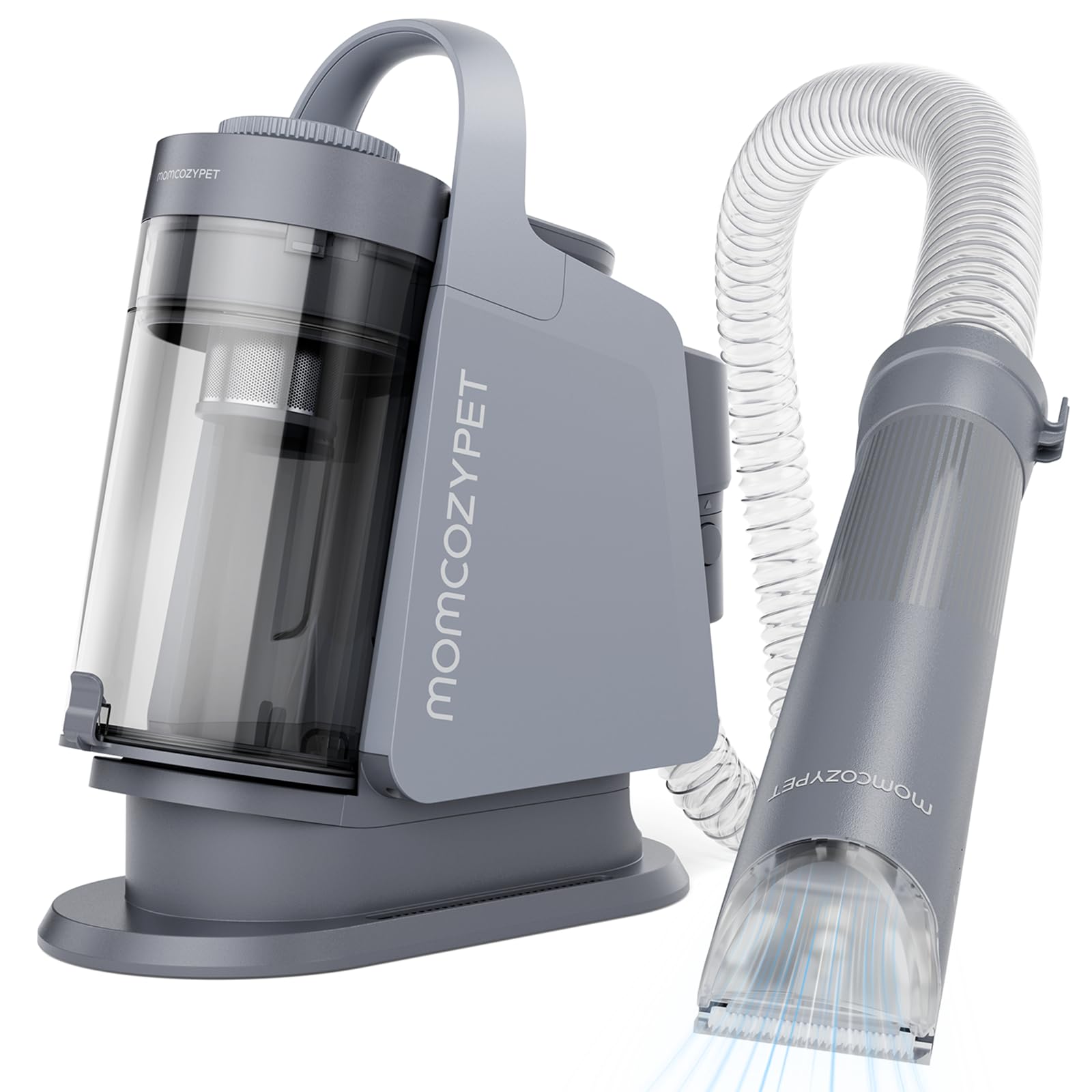 MomcozyPet Dog Grooming Kit, FurEase Dog Grooming Vacuum with Dog Clippers for Grooming, 13000Pa Powerful Dog Vacuum for Shedding Grooming with 5 Pet