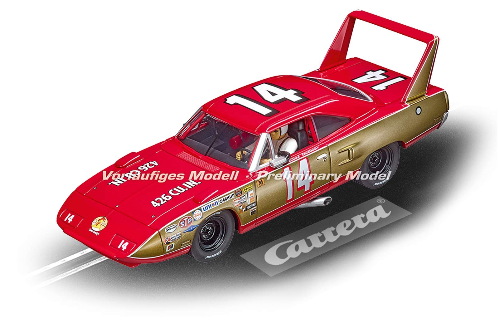 Carrera Digital 132 Plymouth Superbird No.14 | Slotcar für Rennbahn | Front- & Rücklicht & Bremslicht | Digital steuerbar | Maßstab 1:32 | Spielzeug für Kinder ab 8 Jahre & Erwachsene