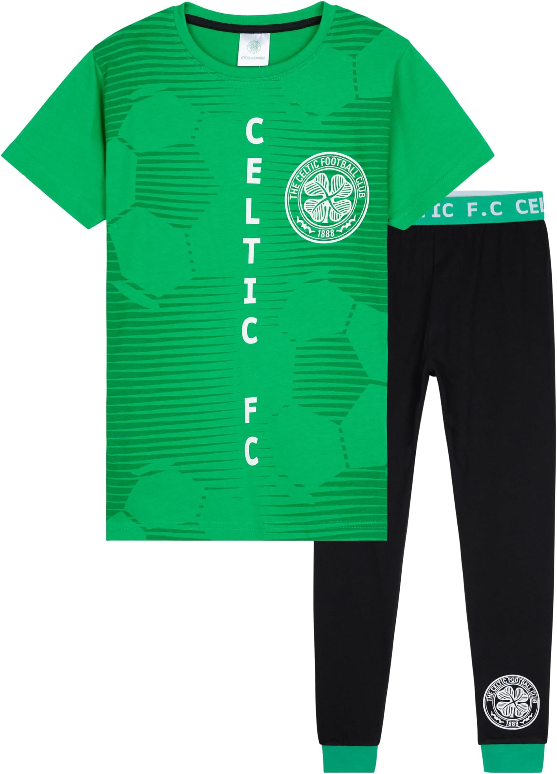 Celtic FC Boys Pyjamas Set - Nightwear PJs for Kids Teenagers Comfy Loungewear 5-14 Years - Football Gifts for Boys
