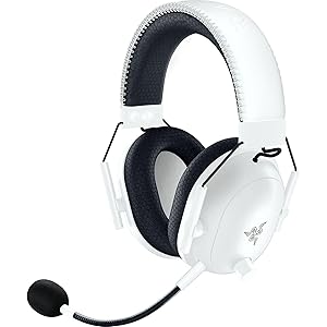 Razer BlackShark V2 Pro Wireless PlayStation Gaming Headset: 50mm Drivers - Super Wideband Mic - Noise Isolating Earcups - For PS5, Nintendo Switch 2, PC, Mac - Bluetooth, USB-C - 70hr Battery - White