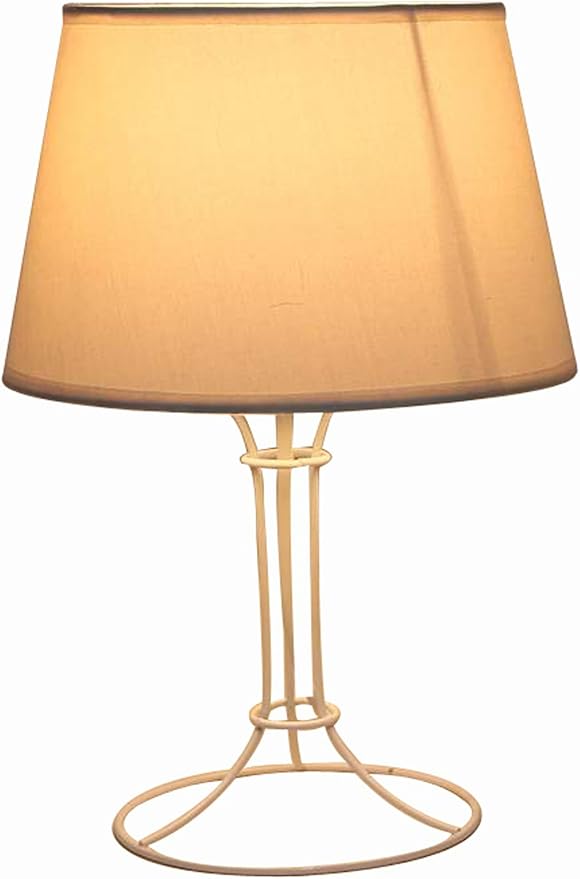 Simple Designs LT2020WHT Minimalist Look Mini Wire Table Lamp, White