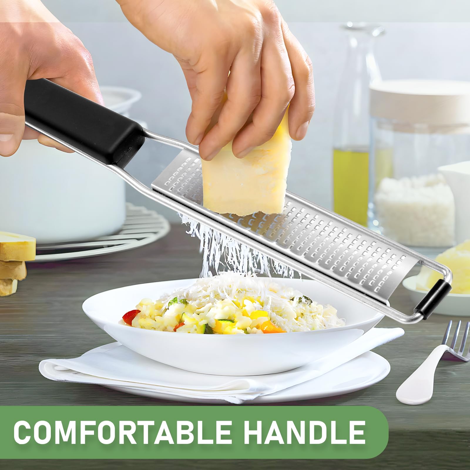 Diboniur Grattugia Formaggio Acciaio Inossidabile Manuale per Parmigiano Agrumi Zenzero Cioccolato Frutta Secca