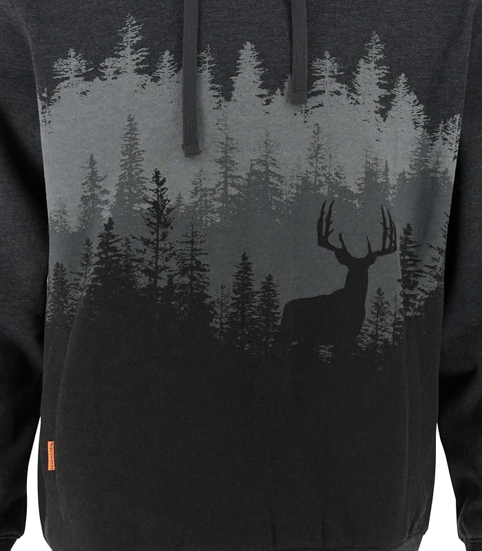 Legendary Whitetails Mens Graphic Hoodie Pullover Sweatshirt Black Heather image 5