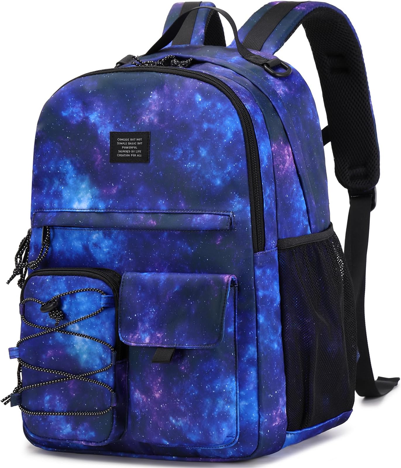 LoholGalaxy Backpack for Kids Teen Girls Boys, Daypack with Anti Theft Pocket for Travel School (Galaxy D)