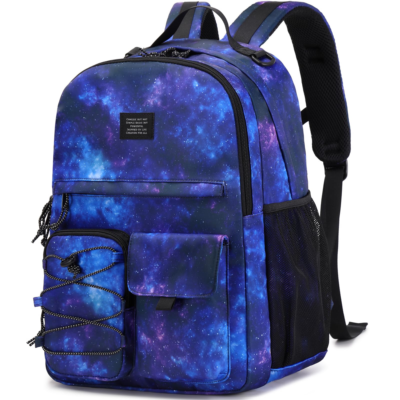 LoholGalaxy Backpack for Kids Teen Girls Boys, Daypack with Anti Theft Pocket for Travel School (Galaxy D)