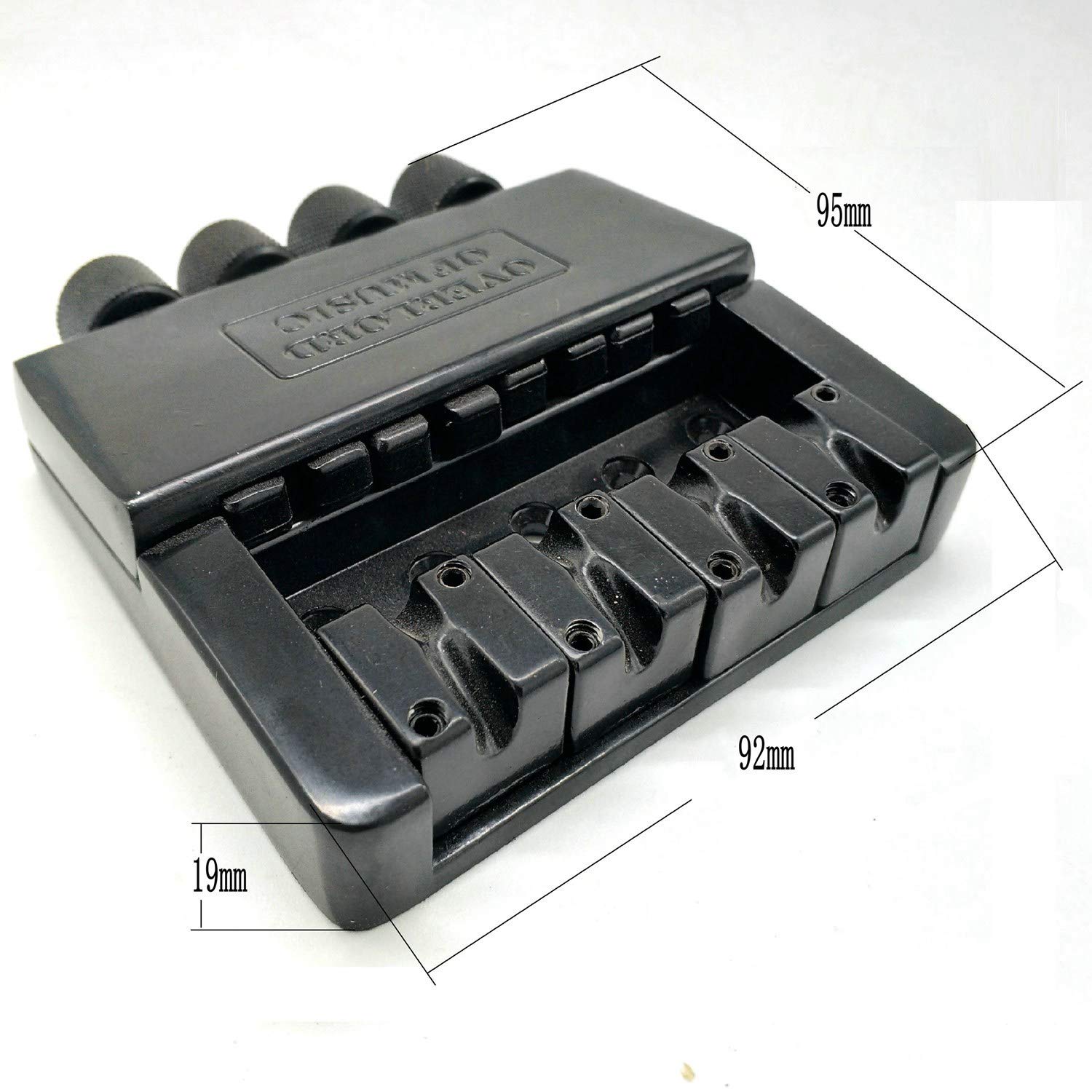 1 Set 4 String Headless Bass Guitar Bridge System Basso Elettrico Parte per Sostituzione Basso Elettrico Headless